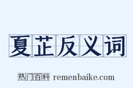 夏芷反义词是什么意思的图片